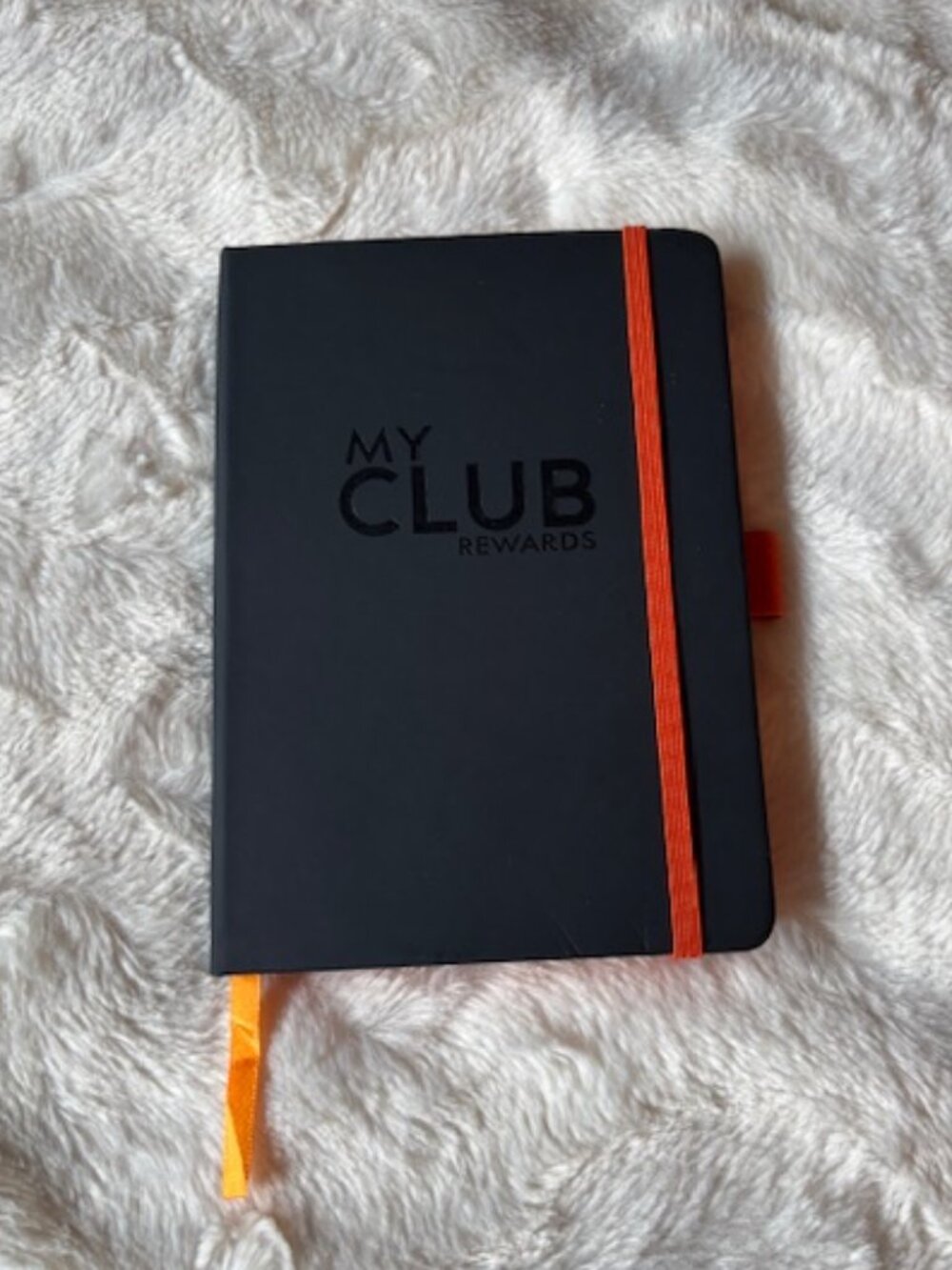 My Club Rewards Hardcover Notebook Journal 180 Lined Pages Elastic Closure NEW
